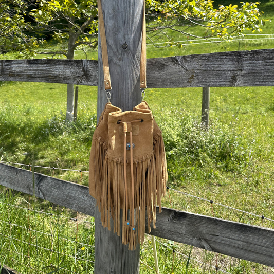 Sac seau en daim clair WESTERN