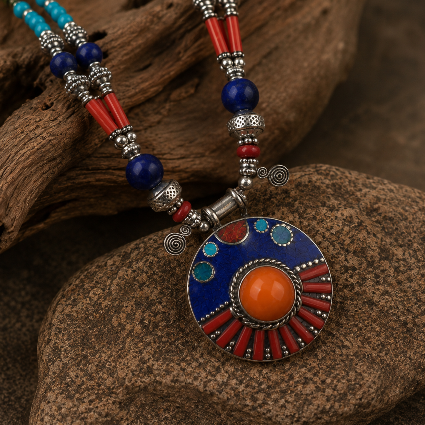 Collier népalais traditionnel