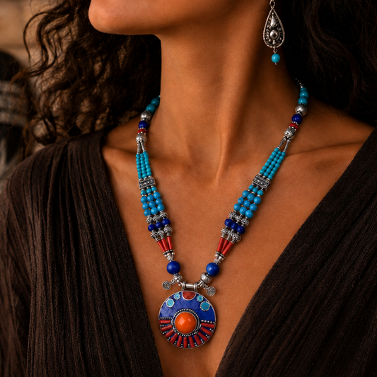 Collier népalais traditionnel