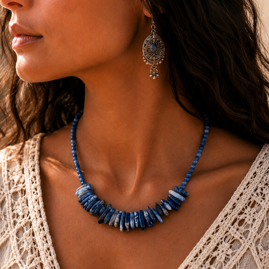 Collier ethnique sodalite