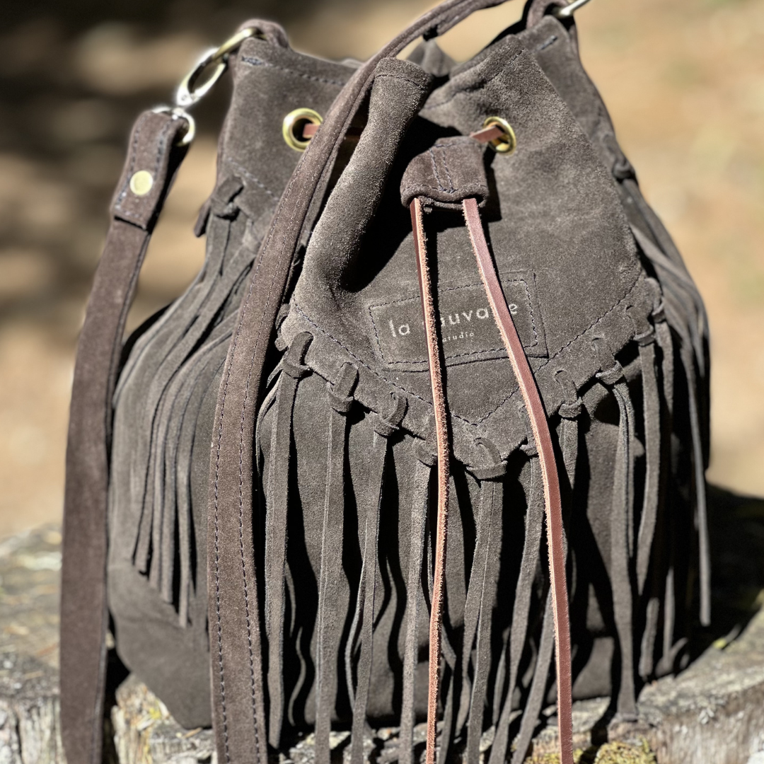 Sac en daim brun LA SAUVAGE