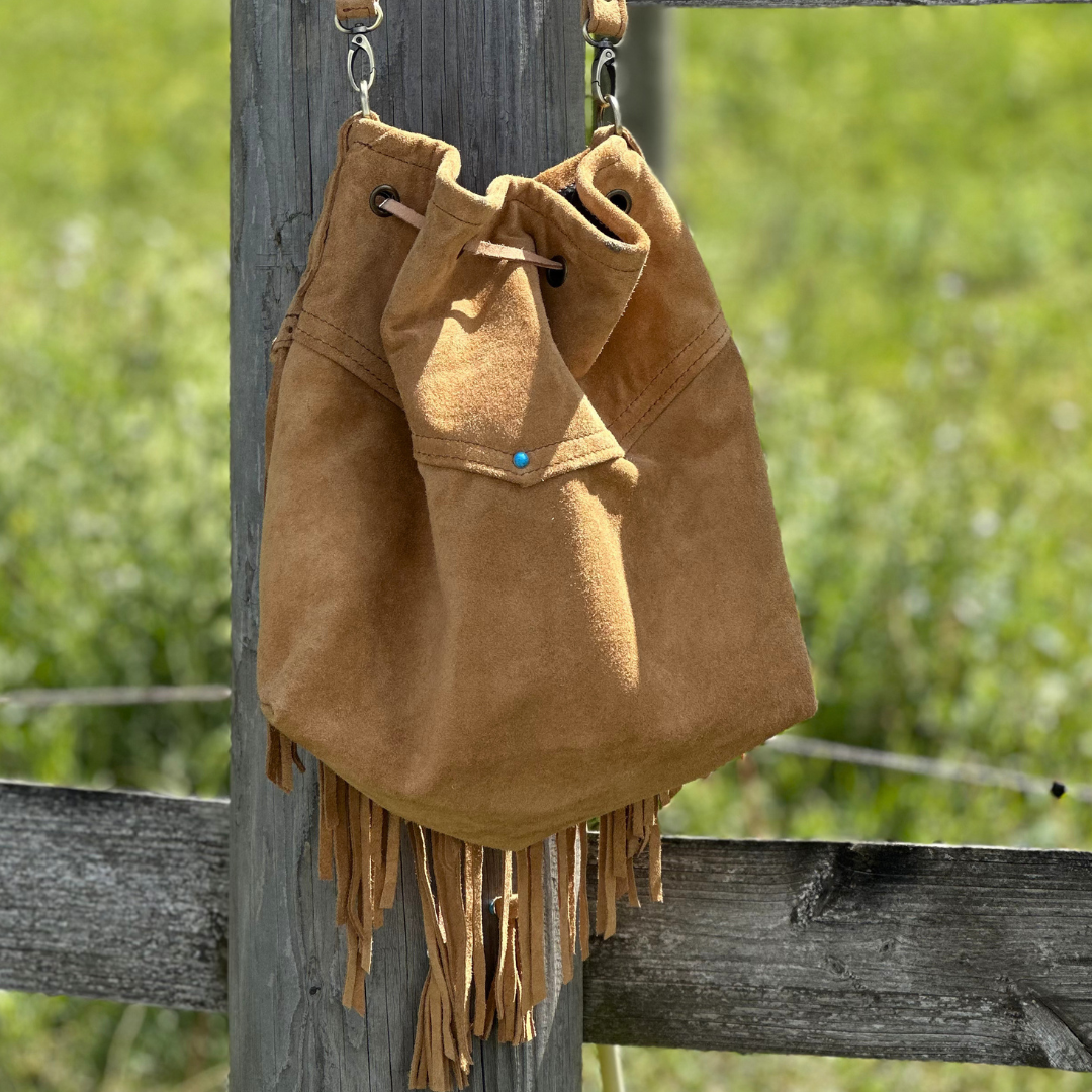 Sac seau en daim clair WESTERN