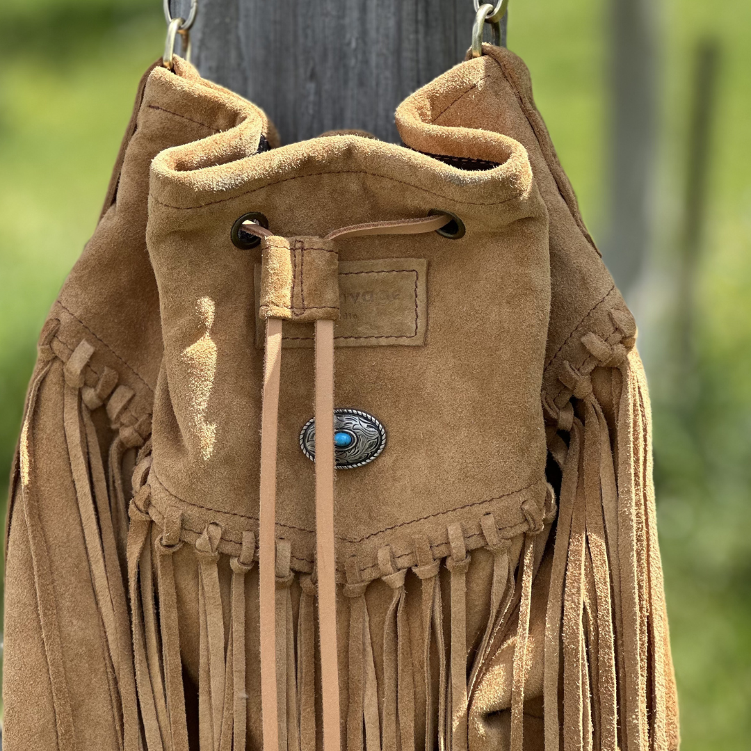 Sac seau en daim clair WESTERN
