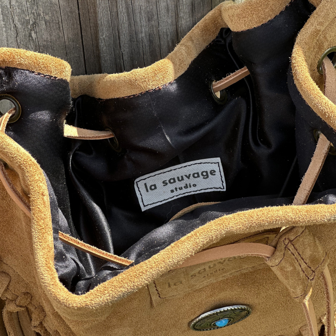 Sac seau en daim clair WESTERN
