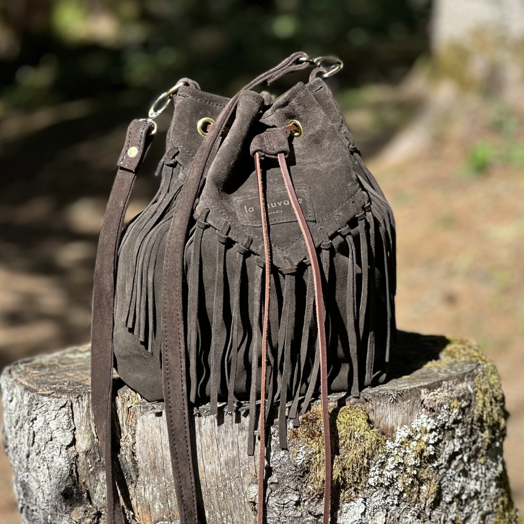 Sac en daim brun LA SAUVAGE