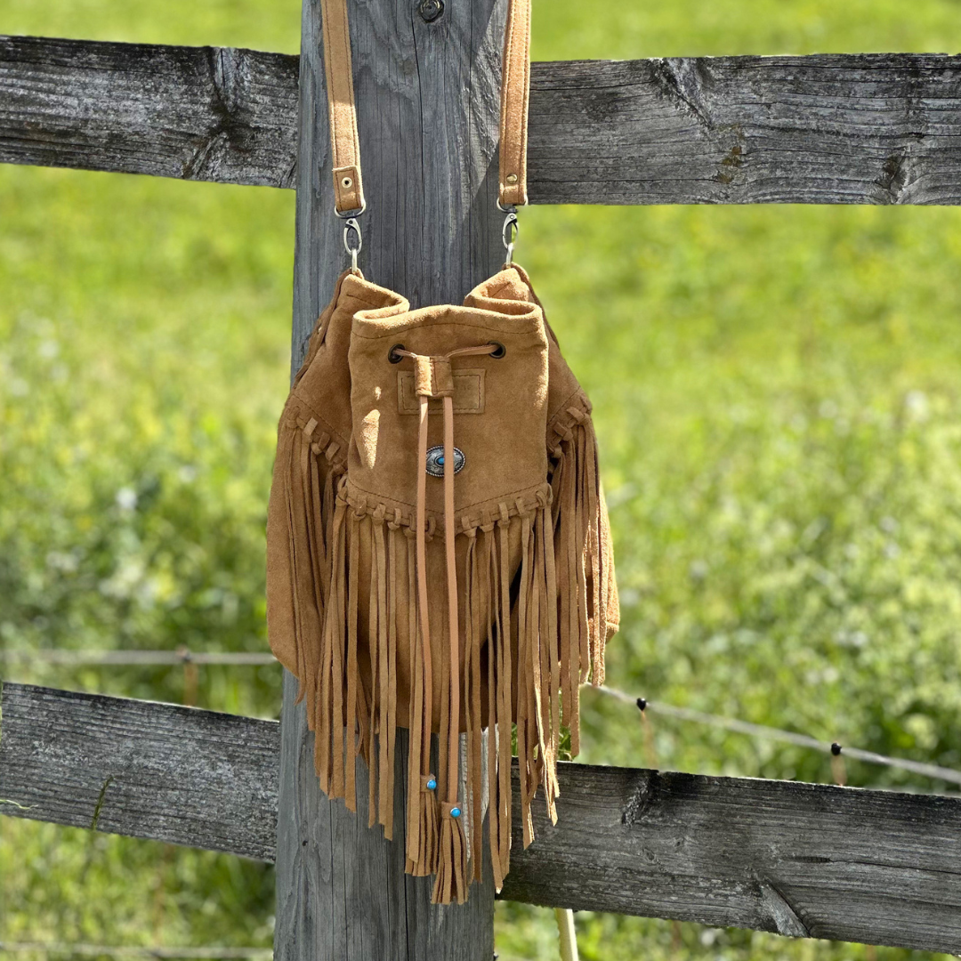 Sac seau en daim clair WESTERN