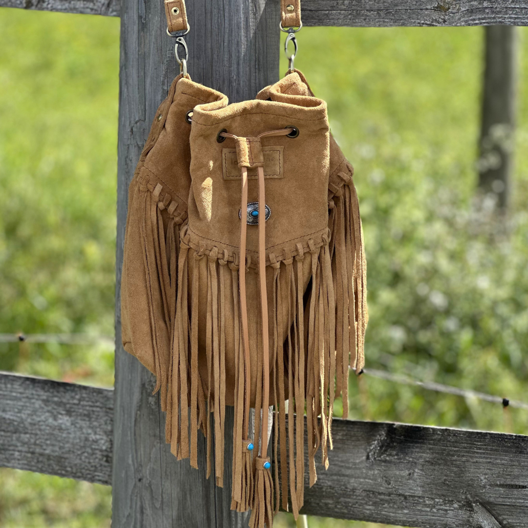 Sac seau en daim clair WESTERN